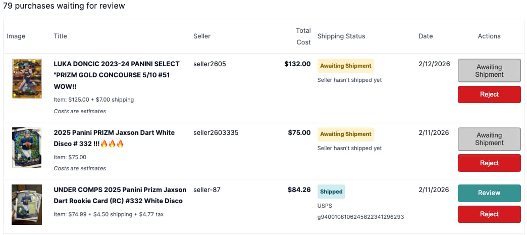 Automatic eBay purchase import in whuppit